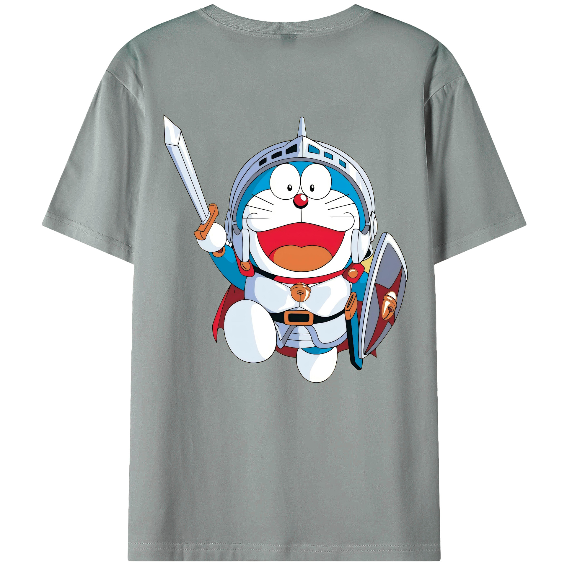 （画像用） ドラえもん Doraemon 綿100％ メンズ半袖Tシャツ（バックプリント） 通気性